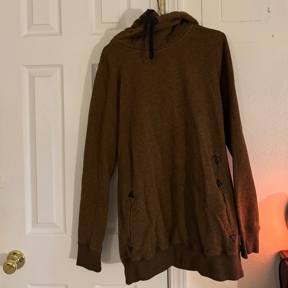 Volcom Brown Terry Hooded Sweatshirt